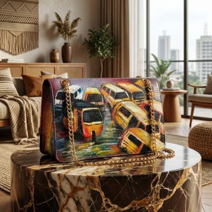 Uyi Wearable Art Bag - Lagos Flood